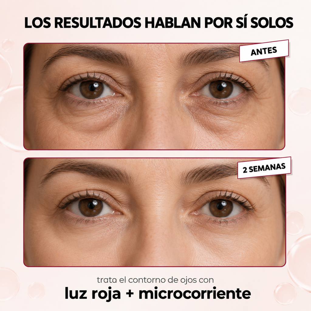 Gafas Luz Roja + Sérum Anti Ojeras · Ebook "Mirada Radiante" DE REGALO GRATIS