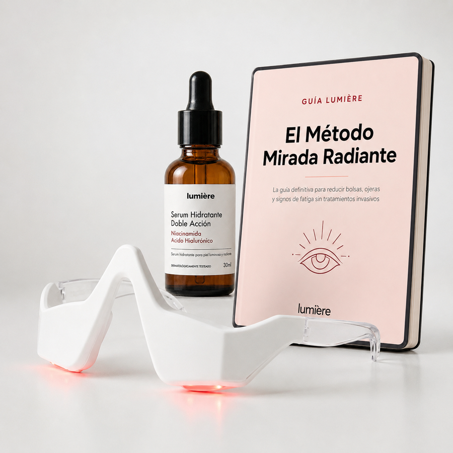 Gafas Luz Roja + Sérum Anti Ojeras · Ebook "Mirada Radiante" DE REGALO GRATIS